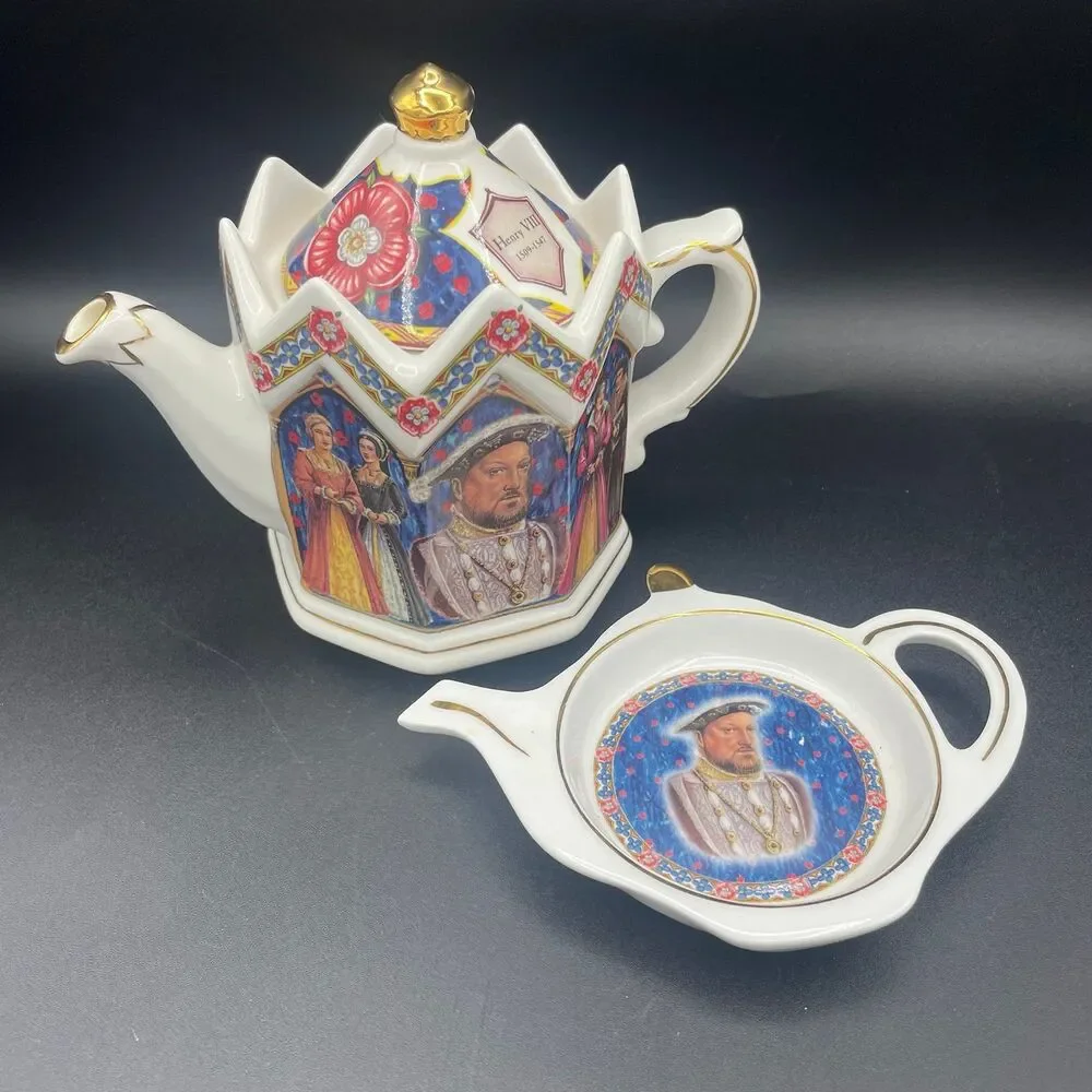 Vintage James Sadler King Henry VIII Kings & Queens Ceramic Teapot Spoon Rest